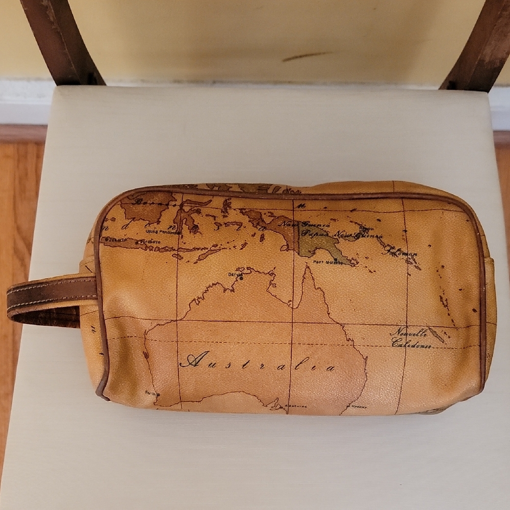 ALVIERO MARTINI Vintage Map Print Tan Men's Bag
